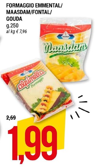 FORMAGGIO EMMENTAL/ MAASDAM/FONTAL/ GOUDA g. 250