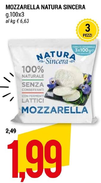 Hardis MOZZARELLA NATURA SINCERA g. 100x3 offerta