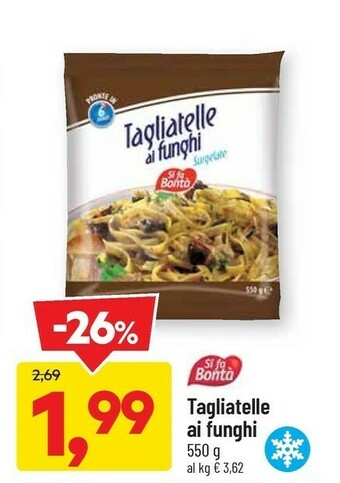 DPiù Tagliatelle Al Funghi offerta