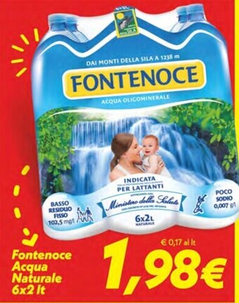 Iper Super Conveniente Fontenoce Acqua Naturale 6x2 It offerta