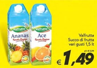 Iper Super Conveniente Valfrutta Succo di frutta vari gusti 1,5 lt offerta