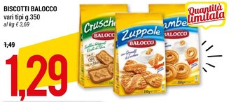 Hardis BISCOTTI BALOCCO vari tipi g.350 offerta