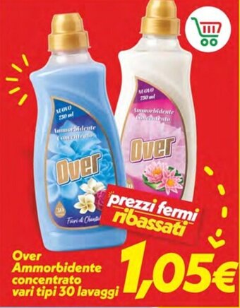 Iper Super Conveniente Over Ammorbidente concentrato vari tipi 30 lavaggi offerta