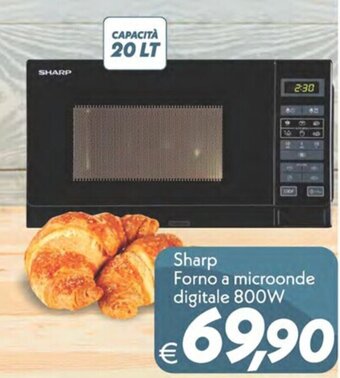 SHARP Forno a microonde digitale 800W