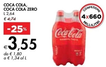 Bennet COCA COLA, COCA COLA ZERO L 2, 64 offerta