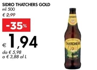 Bennet SIDRO THATCHERS GOLD ml 500 offerta