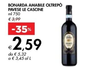 Bennet BONARDA AMABILE OLTREPÒ PAVESE LE CASCINE ml 750 offerta