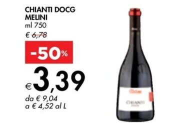 Bennet CHIANTI DOCG MELINI ml 750 offerta