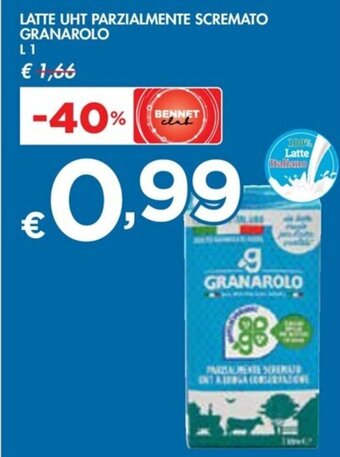 Bennet LATTE UHT PARZIALMENTE SCREMATO GRANAROLO L 1 offerta