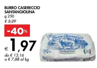 Bennet BURRO CASERECCIO SANTANGIOLINA g 250 offerta