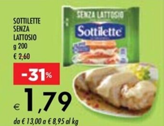 Bennet SOTTILETTE SENZA LATTOSIO g 200 offerta