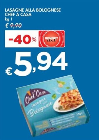 Bennet LASAGNE ALLA BOLOGNESE CHEF A CASA kg 1 offerta