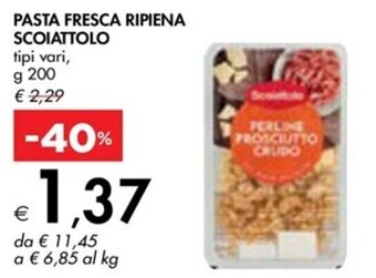 Bennet PASTA FRESCA RIPIENA SCOIATTOLO tipi vari, g 200 offerta