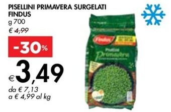 Bennet PISELLINI PRIMAVERA SURGELATI FINDUS g 700 offerta