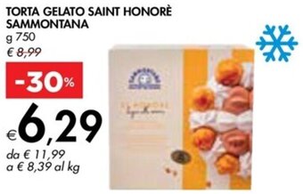 Bennet TORTA GELATO SAINT HONORÈ SAMMONTANA g 750 offerta