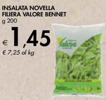 Bennet INSALATA NOVELLA FILIERA VALORE BENNET g 200 offerta