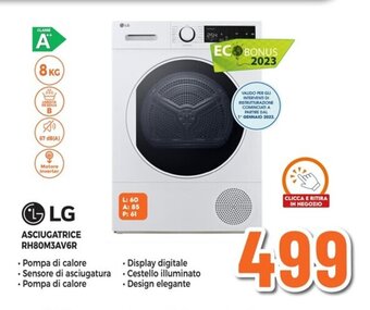 Expert LG ASCIUGATRICE RH80M3AV6R offerta