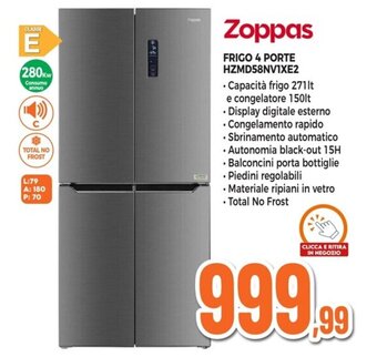 Expert Zoppas FRIGO 4 PORTE HZMD58NV1XE2 offerta