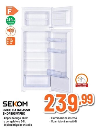 Expert SEKOM FRIGO DA INCASSO SHDP29SMIFBO offerta