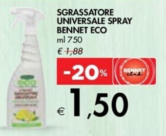 Bennet SGRASSATORE UNIVERSALE SPRAY BENNET ECO ml 750 offerta