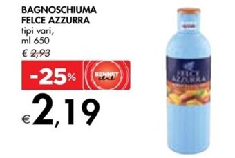 Bennet BAGNOSCHIUMA FELCE AZZURRA tipi vari, ml 650 offerta
