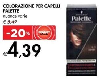 Bennet COLORAZIONE PER CAPELLI PALETTE nuance varie offerta