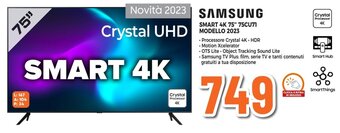 Expert SAMSUNG SMART 4K 75" 75CU71 Modello 2023 offerta