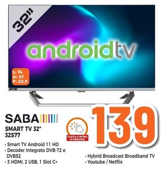 Expert Saba SMART TV 32" 32577 offerta