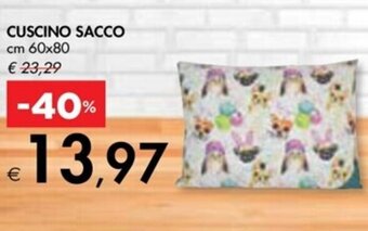 Bennet CUSCINO SACCO cm 60x80 offerta