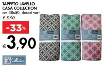 Bennet TAPPETO LAVELLO CASA COLLECTION cm 38x50, decori vari offerta