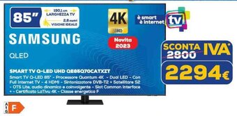 Euronics SAMSUNG SMART TV Q-LED UHD QE85Q70CATXZT offerta