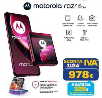 Euronics motorola razr 40 ULTRA offerta