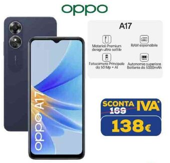 Euronics Oppo A17 offerta