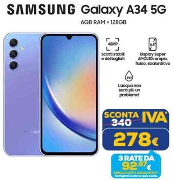 Euronics SAMSUNG Galaxy A34 5G offerta