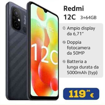 Euronics Redmi 12C offerta