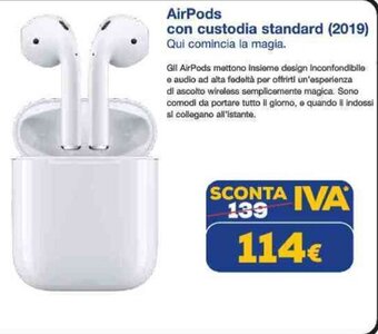 Euronics AirPods con custodia standard (2019) offerta