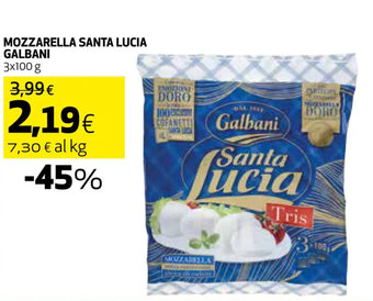 Coop MOZZARELLA SANTA LUCIA GALBANI 3x100 g offerta