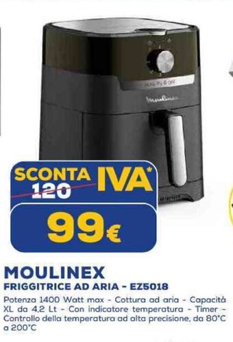 Euronics MOULINEX FRIGGITRICE AD ARIA - EZ5018 offerta