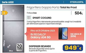Euronics Samsung Frigorifero Doppia Porta Total No Frost RT50K633PSL offerta