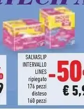 Conad Lines Intervallo Salvaslip Ripiegato 176 Pezzi offerta