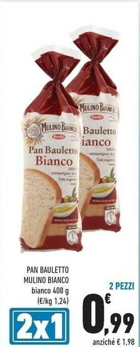 Conad Mulino Bianco Pan Bauletto offerta