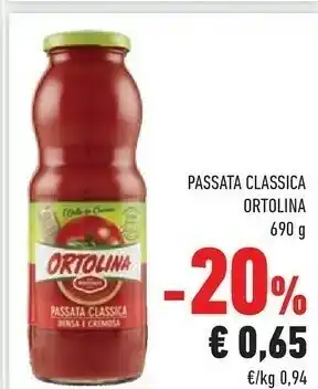 Conad Rodolfi - Ortolina Passata di Pomodoro 690 g(ml) offerta