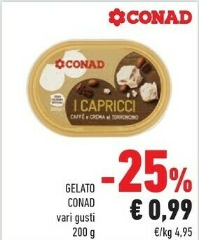 Conad Conad - I Capricci Triplo Cioccolato 200 g(ml) offerta