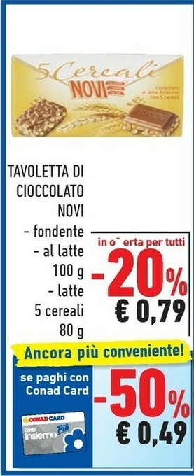 Conad Novi Cioccolato offerta