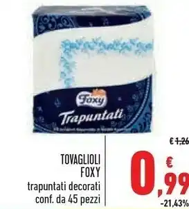 Conad Foxy Tovaglioli offerta