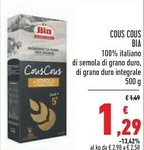 Conad Cous cous offerta