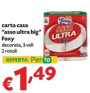 Pam Foxy Rotoli di carta offerta