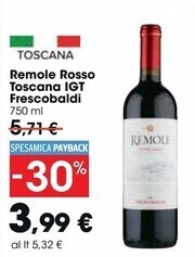 Carrefour Market Frescobaldi remole rosso toscana igt offerta