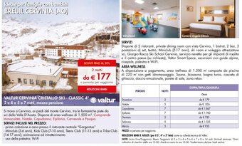 Esselunga VALTUR CERVINIA CRISTALLO SKI - CLASSIC 4 offerta