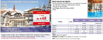 Esselunga HOTEL BON ALPINA 3 offerta